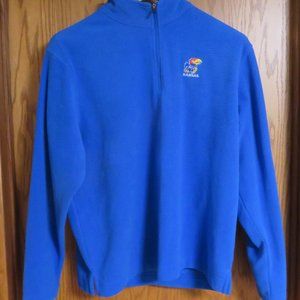 NWT KU JAYHAWK  PULL OVER LONG SLEEVE WARM UP